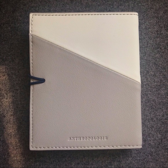 Anthropologie leather-bound journal CREAM/GOLD - Picture 2 of 4
